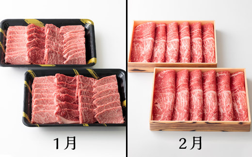 国産ブランド牛の定期便『宮崎牛づくし たかはる定期便』(12回) 12ヶ月間毎月配送 黒毛和牛  牛肉 お肉  TF0308