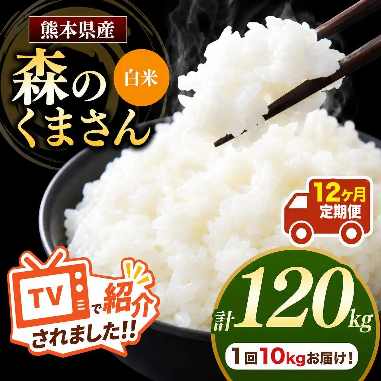 【 定期便 12回 】 R7年産 熊本県産 白米 森のくまさん 10kg