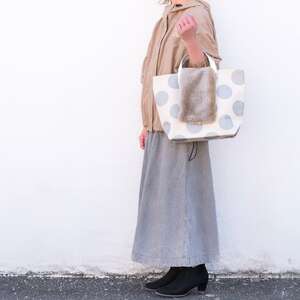 エコファーバッグカバー　無地ライトベージュL【cbm15】