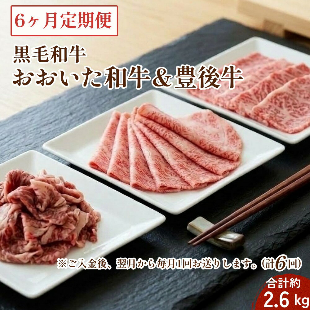 【ふるさと納税】【6ヶ月定期便】黒毛和牛 おおいた和牛＆豊後牛