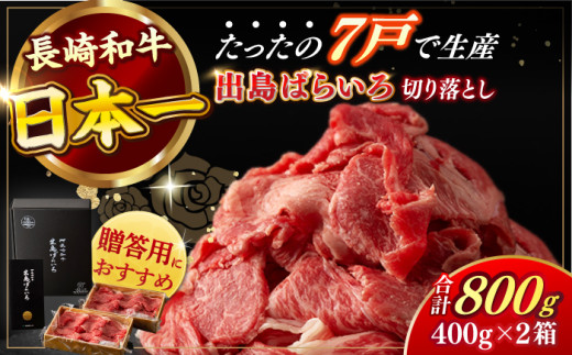 
                  【日本一の和牛】長崎和牛 出島ばらいろ 切り落とし（モモ、バラ、カタのいずれか）400g×2 計800g  【合同会社　肉のマルシン】 [RCI002]
                
