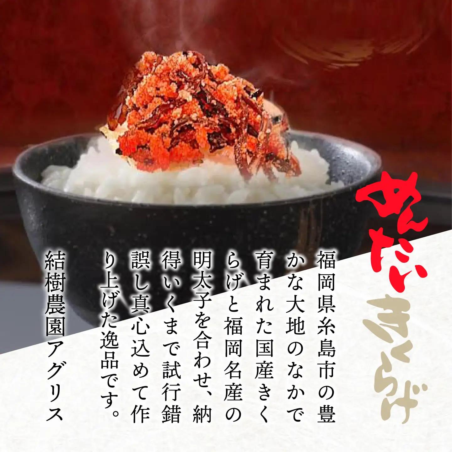 結樹農園 アグリス めんたい きくらげ 300g 《糸島》【結樹農園アグリス】きくらげ/国産/明太/明太子 [AAJ001]