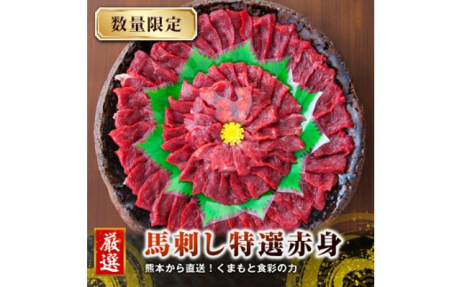 熊本 馬刺し 赤身 約500g / ばさし 馬刺 バサシ 赤身 たれ 馬肉 冷凍 桜肉 肉 【くまもと食彩の力】[AYAN011]