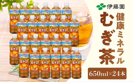 伊藤園 健康ミネラル麦茶 650ml × 24本 １ケース 【 お茶 麦茶 むぎ茶 ドリンク ドリンクお茶 ペットボトル ペットボトルお茶 箱 和歌山県 海南市 】