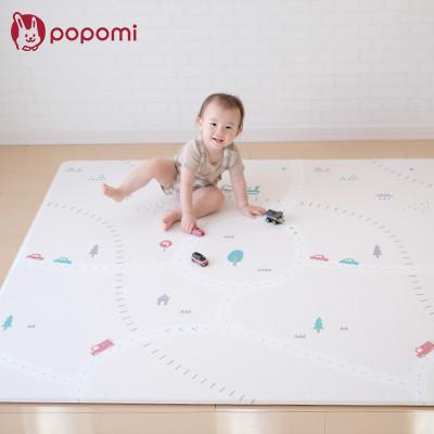 ふるさと納税 川口市 popomi 抗菌もちもちプレイマット　ビビッドtown　140×200×1.6cm