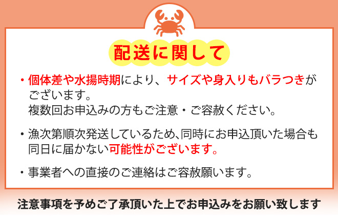 【おすすめ】本ずわいがに約2kg（4～6尾）※足折れ含む