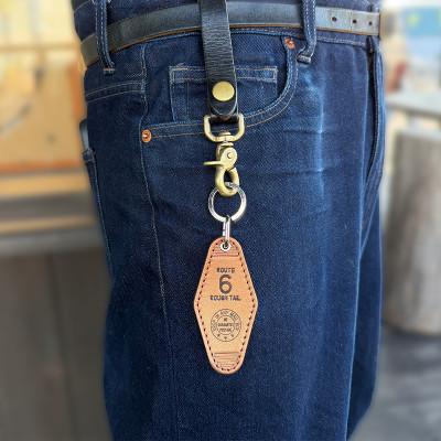 ふるさと納税 ひたちなか市 ラフテール【栃木レザー製牛革使用　モーテルキーホルダー】ブラス×ブラック |  | 03