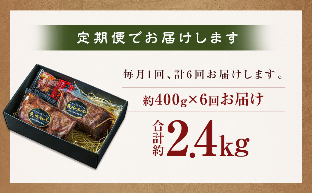 【全6回定期便】 全国一に輝いた長崎和牛の旨味を凝縮！ 長崎和牛 ローストビーフ 約400g