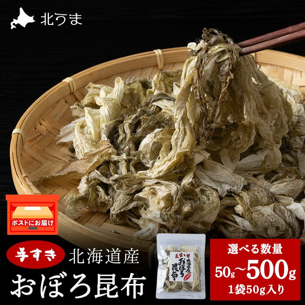 【ふるさと納税】【レビューキャンペーン実施中】手すきおぼろ昆布 選べる数量1～5袋・10袋 1袋50g入昆布 削り昆布 コンブ こんぶ 北海道産昆布 昆布 おぼろ昆布 利尻昆布 北海道ふるさと納税 稚内 【配送不可地域：離島・沖縄県】