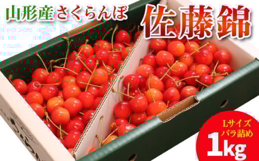 山形産 さくらんぼ 佐藤錦 1kg Lサイズ バラ詰め FY25-099