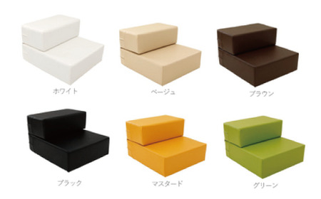 No.261-09 PVCレザードッグステップ「CHITO」Lサイズ（グレー）