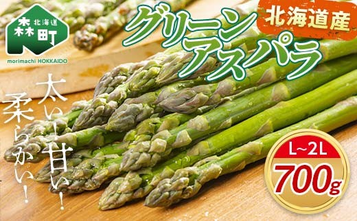 
                  【先行予約】北海道森町産 グリーンアスパラL～2Lサイズ700g （2026年4月下旬頃～7月上旬頃順発送）＜道産ネットミツハシ＞ 北海道産 アスパラガス アスパラ 野菜 旬 産地直送 ふるさと納税 北海道 mr1-1361
                