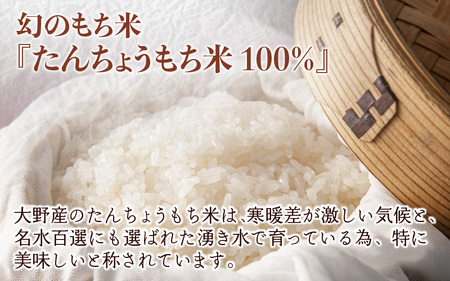 【先行予約】「杵つき白丸もちセット40個」(50g × 40個） 大野産たんちょうもち米使用 