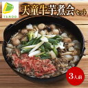 【ふるさと納税】 天童牛 芋煮会 セット（いも煮）牛肉 洗里芋 長ネギ しめじ 平こんにゃく たれ さといも 里芋 ご当地グルメ 鍋セット 郷土料理 お取り寄せ 冷蔵 送料無料 【 山形県 天童市 】