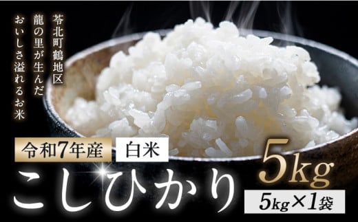令和7年産 米 コシヒカリ 白米 5kg 鶴地区龍の里ふるさと会《30日以内に出荷(土日祝除く)》生産者直送 新米 早期米 天草 苓北 鶴 地区 龍 の里 蛍 国産 九州 熊本 名水 百選 5キロ 送料無料