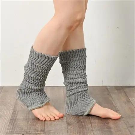 日本製 オーガニックコットン 内側シルク レッグウォーマー グレー (72005-7333)_雑貨     雑貨・日用品  日用品   装飾品・工芸品  服飾小物 _【1322821】