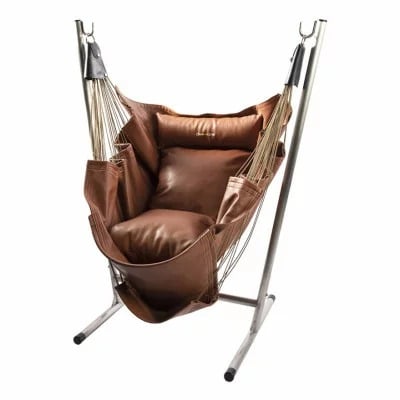 
一人掛けソファ『ワンモック』　PVCレザー　ブラウン
