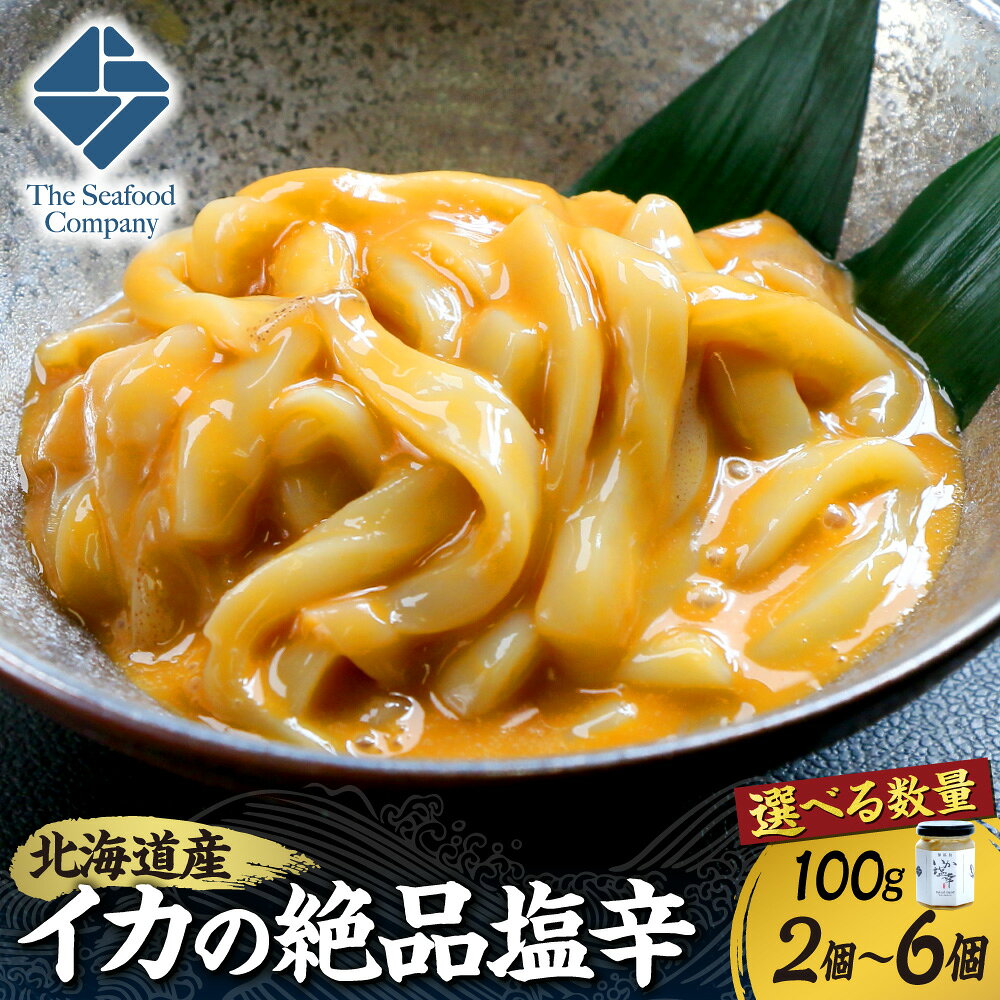 【ふるさと納税】 北海道産 イカ 塩辛 【 選べる 数量 】 2個 4個 6個 いか 烏賊 200g 400g 600g 無添加 瓶 瓶詰 手作り お取り寄せ グルメ 晩酌 おつまみ 冷凍 国産 魚介 水産 厳選 北海道 札幌市