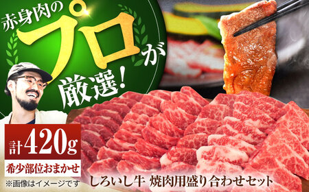 焼肉用盛り合わせ（希少部位）420g / 佐賀 お肉 牛肉 焼肉 赤身 BBQ バーベキュー  [IAH001]