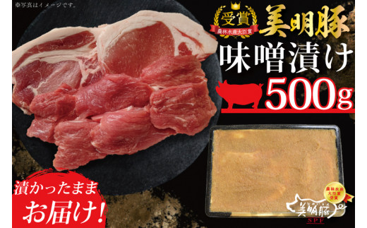 
DT-20【美明豚】味噌漬け500g（ロース200g・ヒレ300ｇ）
