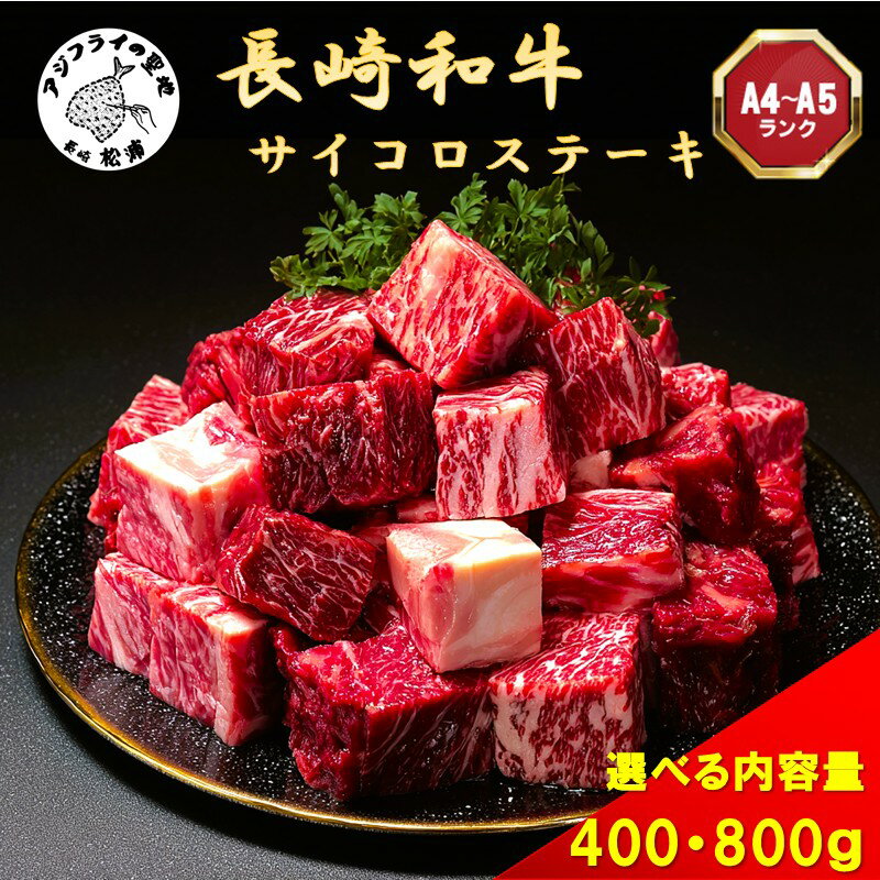 【ふるさと納税】長崎和牛サイコロステーキ 400g 800g
