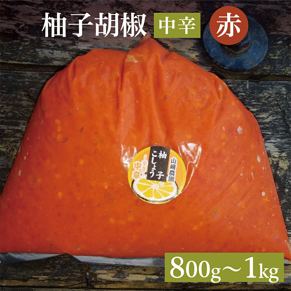 【ふるさと納税】中辛 銀座の超有名店でも使用！ 柚子こしょう 800g / 1kg【赤】柚子胡椒 ゆずこしょう 柚子こしょう 柚子 胡椒 佐賀 佐賀県産 b-184