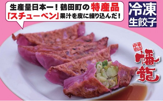 
[№5554-0153]幡龍 スチューベン餃子 40個（8人分）【青森県鶴田町名産スチューベン使用】
