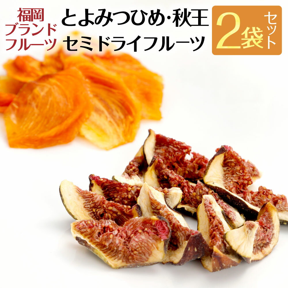 【ふるさと納税】福岡ブランド！ とよみつひめ 秋王 セミドライフルーツ セット 計2個セット 合計60g 福岡県産 いちじく 柿 果物 フルーツ おやつ 無添加 送料無料 [F4454]