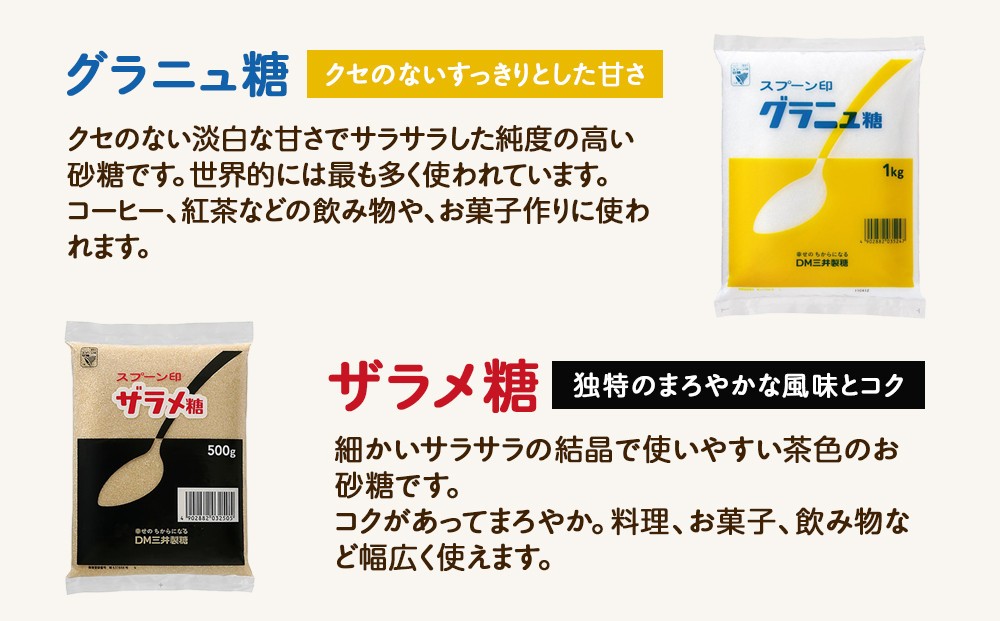 【福岡市】DM三井製糖　スプーン印お砂糖10点セット（福岡市内製造）