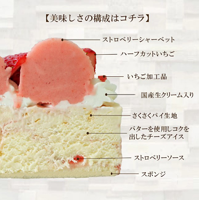 アイスケーキ ストロベリーチーズパイ５号