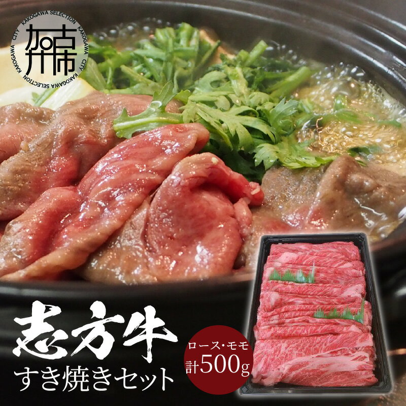 【ふるさと納税】【レビューキャンペーン】志方牛すき焼きセット(500g)《 国産 牛肉 牛 国産牛 すき焼き 肉 ロース モモ おいしい お取り寄せ グルメ 志方牛 ギフト 送料無料 贈答用 ギフト プレゼント 贈り物 》