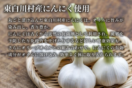 無添加 にんにくオリーブオイル 120g×3個 にんにく にんにくオイル オリーブオイル アヒージョ オイル パスタ 調味料 保存料不使用 無着色 着色料不使用 東白川村 10500円
