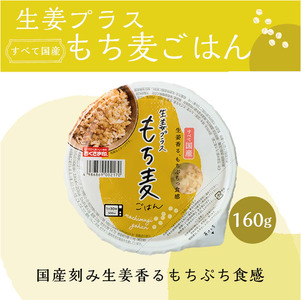 生姜プラスもち麦ごはん 160g×24個 お米 レトルト 食品 無添加 国産 レンジで簡単 温めるだけ ギフト 引っ越し 挨拶 出産 内祝い お歳暮 備蓄米