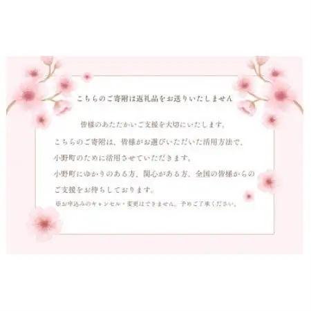 【返礼品なし】福島県小野町応援寄附 3,000円