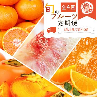 ふるさと納税 由良町 【発送月固定定期便】紀州和歌山産旬のフルーツセット(みかん・清見・桃・柿)全4回