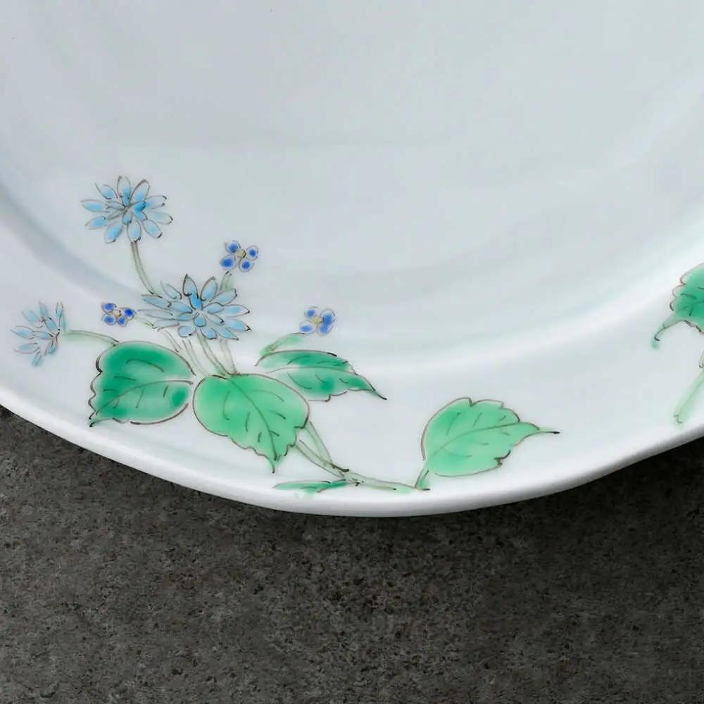 【波佐見焼】山紫陽花 8寸皿 1点【藍水】[GB59]