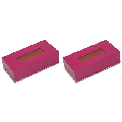 ふるさと納税 海南市 和歌山県海南市 ティッシュBOX カラー ピンク 2個組 すっきりシンプルなティッシュケース