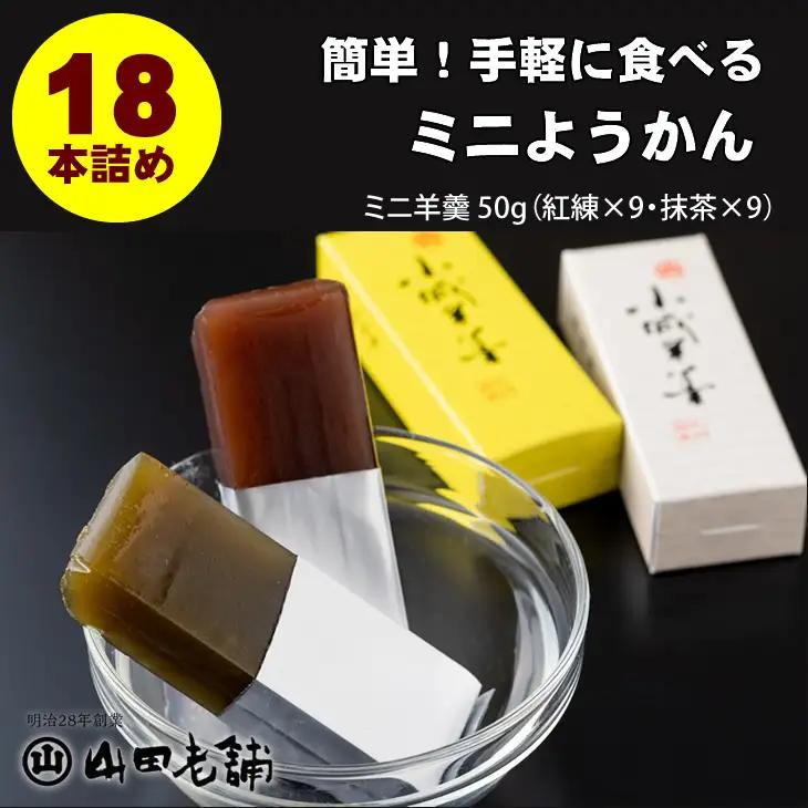 ミニ羊羹セット 50g×18本 山田老舗 和菓子 小城羊羹 B110-033
