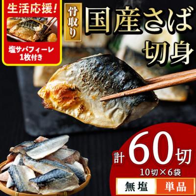 ふるさと納税 門川町 国産 骨取り さば切身(10切×6袋)