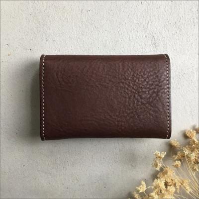 ふるさと納税 京丹後市 本革 【カードケース】 牛革 ダークブラウン 栃木レザー使用 70mm×105mm 2ポケット |  | 01