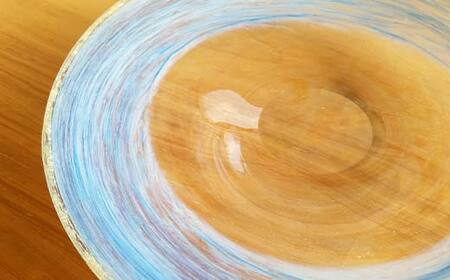 【ギフト用】大皿「かすみ雲」＜ガラス作家 松尾具美＞ F6L-079