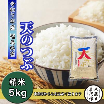 ふるさと納税 西郷村 農家直送!【令和7年産】天のつぶ　精米5kg　一等米!　