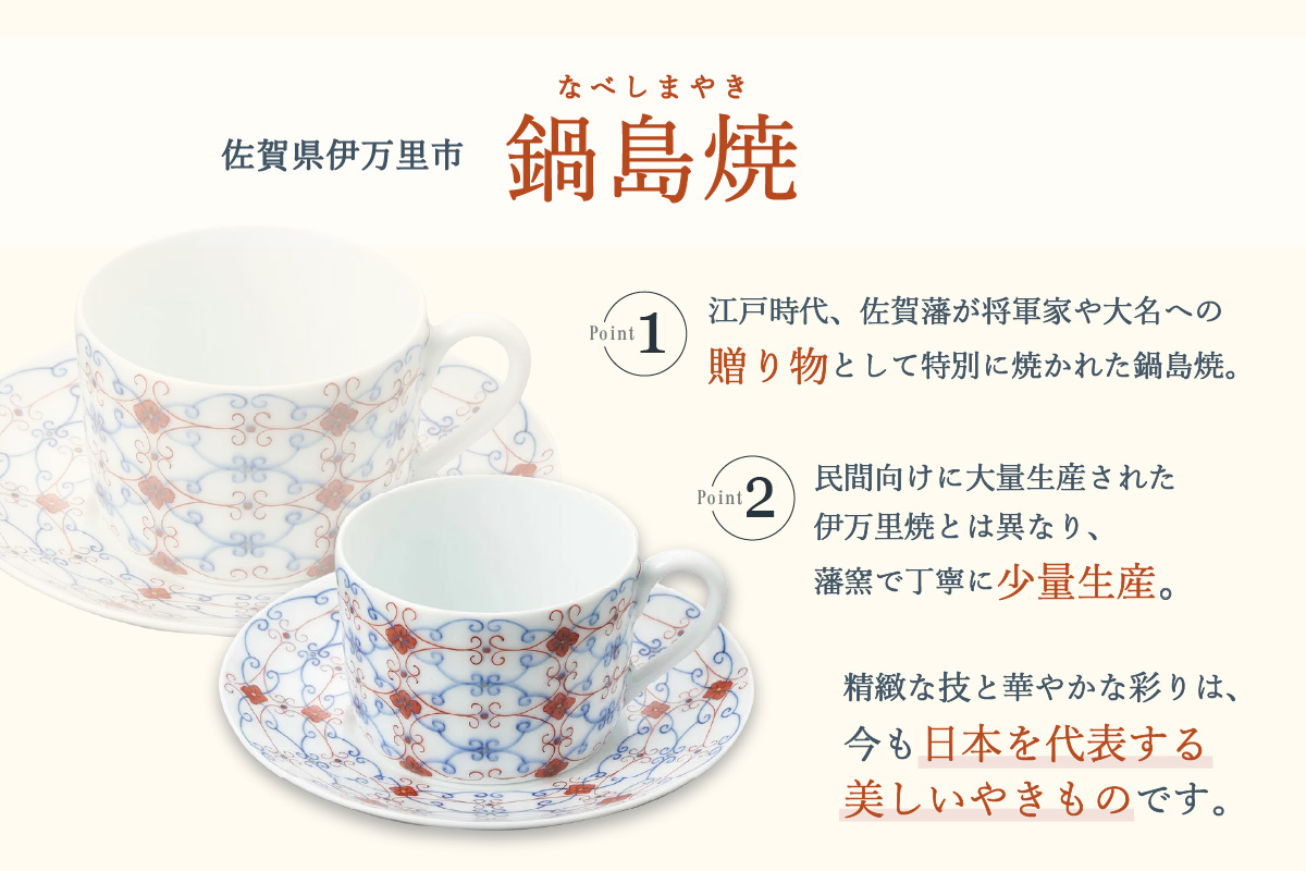 【伊万里焼】更紗文 珈琲碗皿 （柄選択・どちらか1客をお届け） 028-H1159