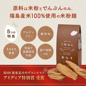 【2か月定期便】グルテンフリー 米粉で作った麺「う米めん」玄米タイプ12食入り×2回 F21T-457