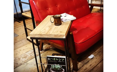 COBA ㉜サイドテーブル　コ型（ラック付き）