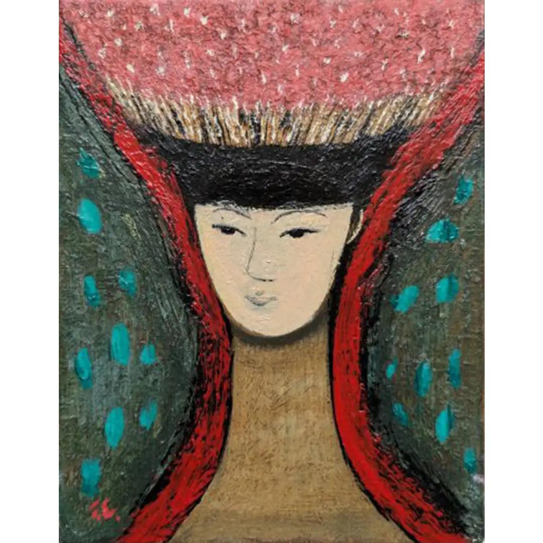 【 限定１点 】花女・アザミの女王 絵画 アート インテリア 一点物