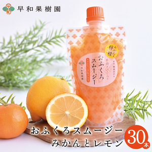 【早和果樹園】おふくろスムージーみかんと檸檬30本入り 飲むみかんゼリー(パウチタイプのジュレ)(B1091-1)