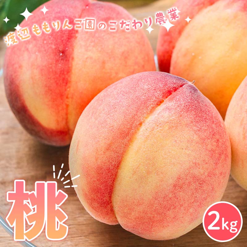 【ふるさと納税】渡辺ももりんご園のこだわり農業 桃 2kg もも モモ 桃 デザート フルーツ 果物 くだもの 果実 食品 F6Q-347