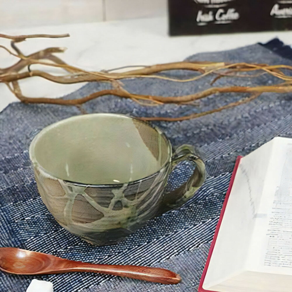 【ふるさと納税】信楽焼 陶器製 丸型スープカップ (古信楽)