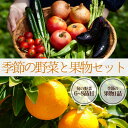 【ふるさと納税】季節の野菜と果物セット 7〜9品 大容量 大満足 レシピ付き 旬 野菜 フルーツ 果物 定期便 お楽しみ 詰め合わせ 春 夏 秋 冬 おまかせ ギフト セット 新鮮 やさい 産地直送 直売所 美味しい 伊豆 南伊豆町 送料無料 湯の花